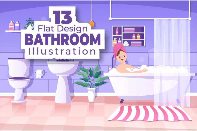 13-modern-bathroom-furniture-interior-illustration