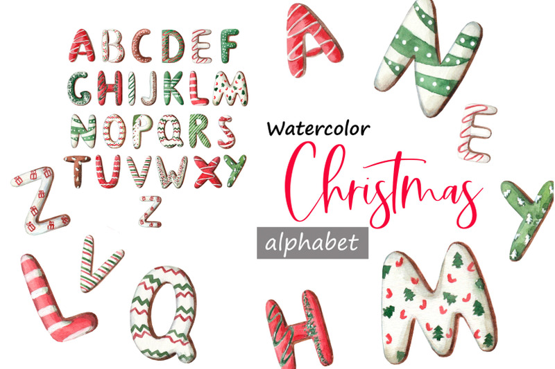 watercolor-christmas-donut-alphabet-clipart