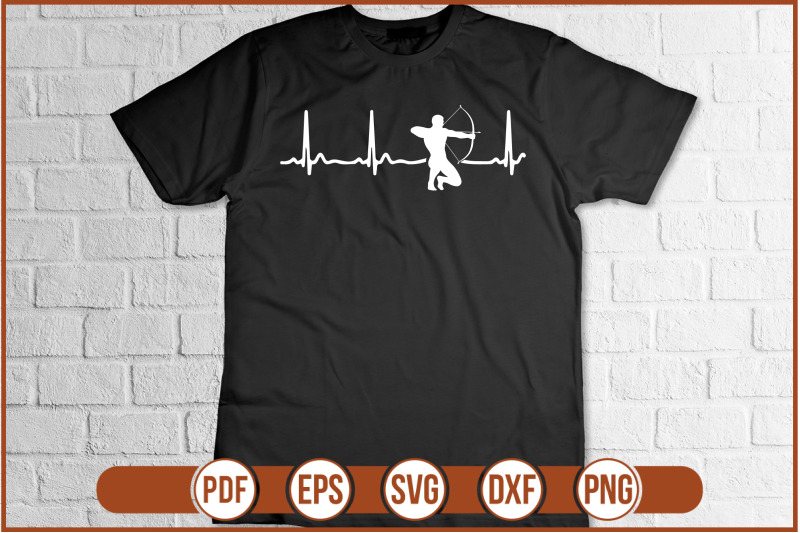 heartbeat-with-archery-t-shirt-design