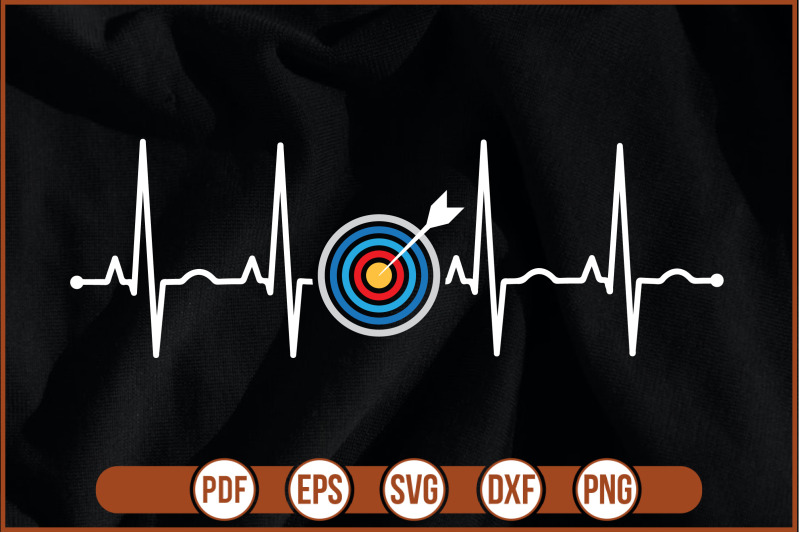 heartbeat-with-archery-t-shirt-design