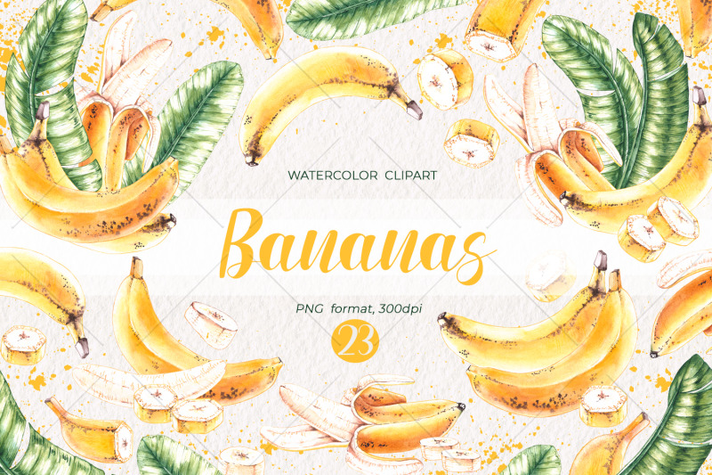 watercolor-bananas-watercolor-clipart-png