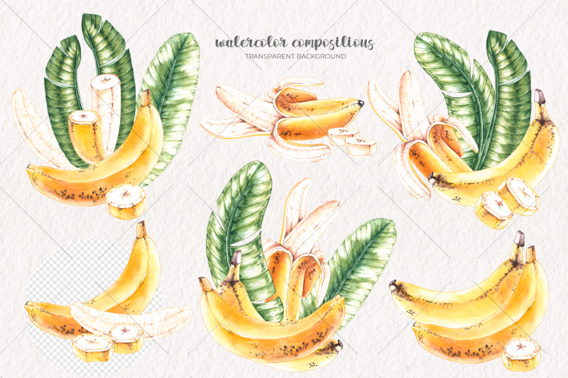 watercolor-bananas-watercolor-clipart-png