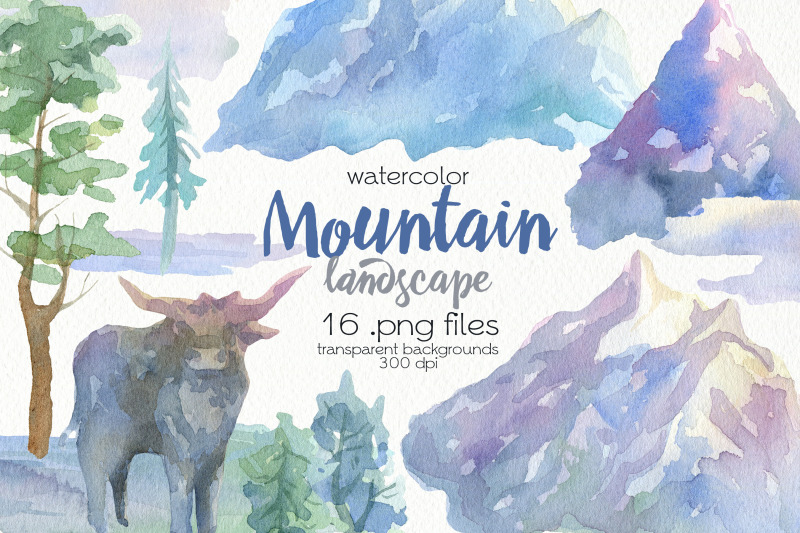 watercolor-mountains-clipart-png-files