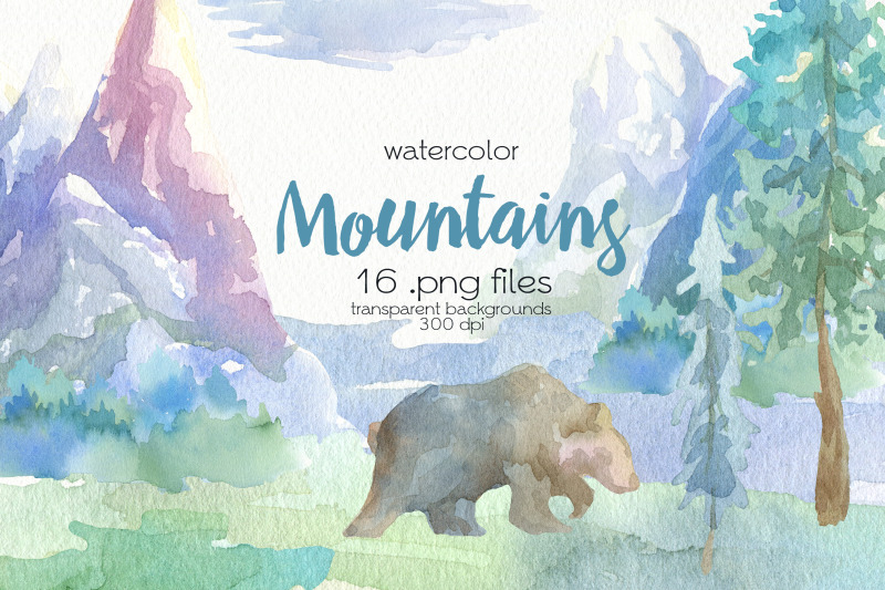 watercolor-mountains-clipart-png-files