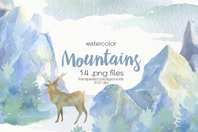 watercolor-mountains-clipart-png-files