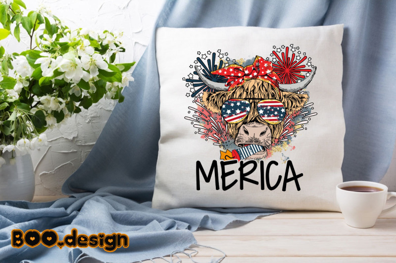 america-highland-cow-graphics