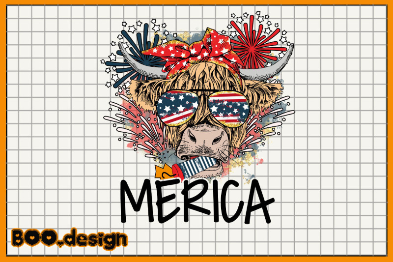 america-highland-cow-graphics