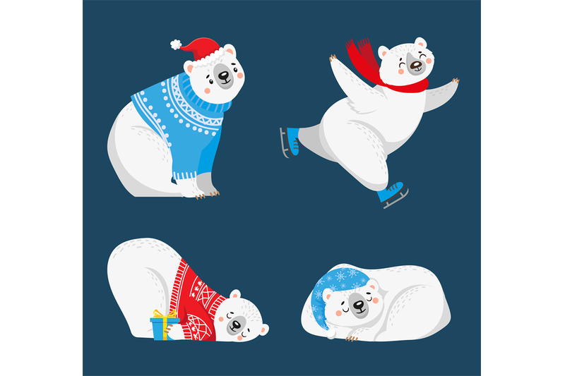 christmas-polar-bears-collection-position-and-pose