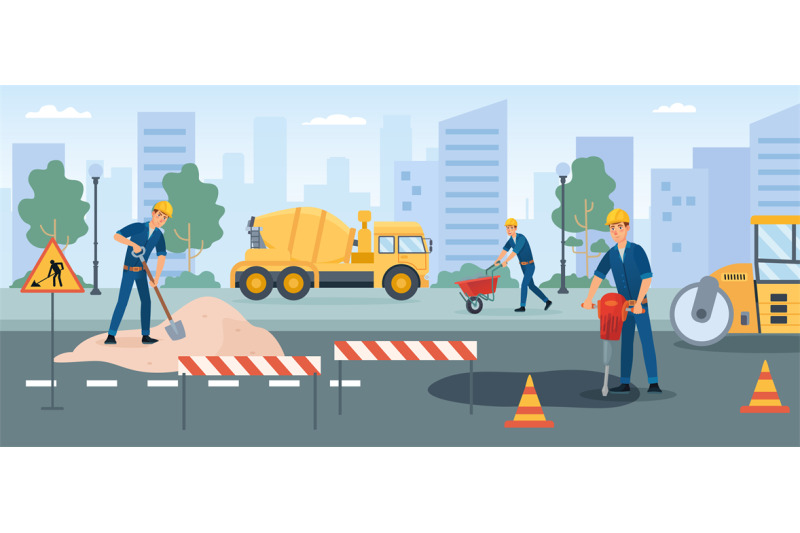 road-works-workers-repair-street-renovate-asphalt