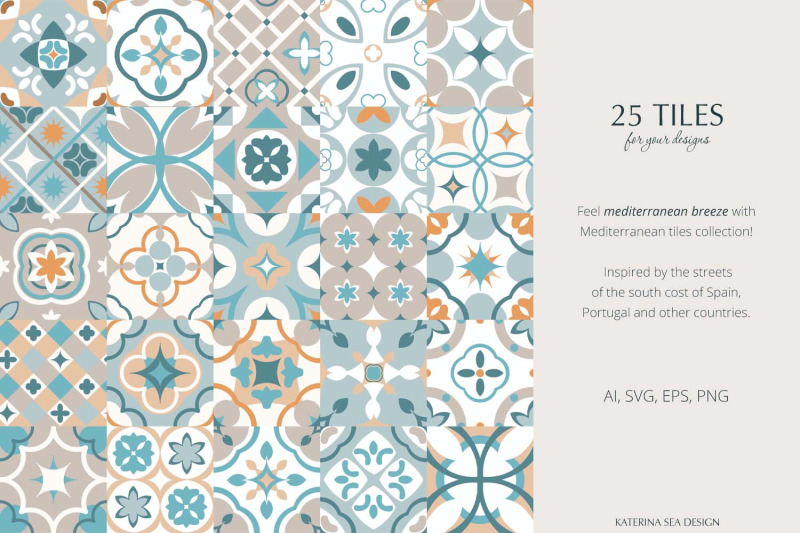 mediterranean-tiles-vector-patterns