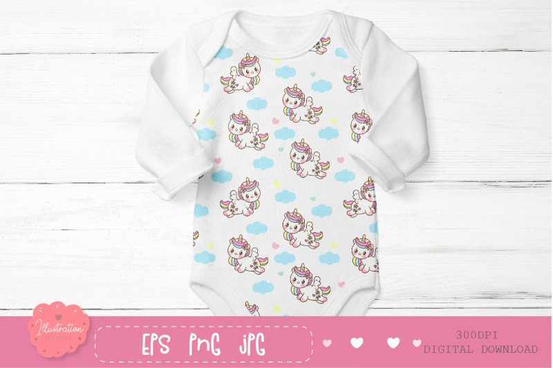 cute-unicorn-pattern-paper-seamless-pattern-kawaii-cartoon