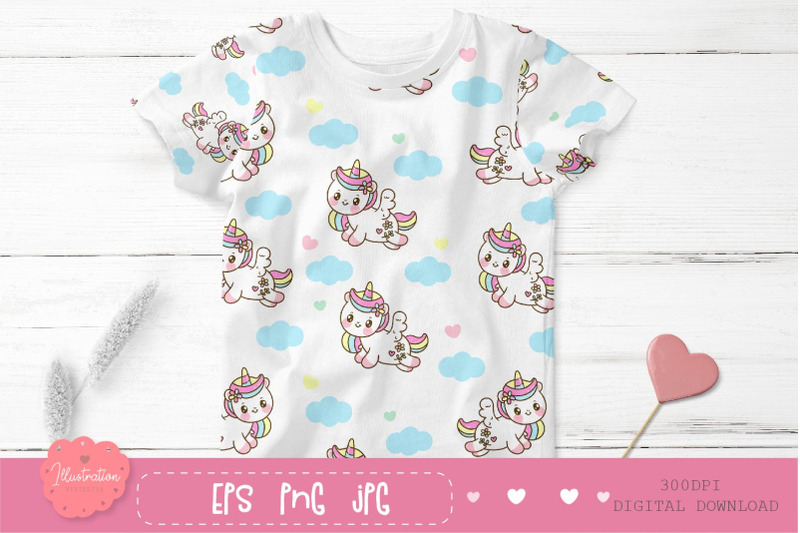 cute-unicorn-pattern-paper-seamless-pattern-kawaii-cartoon