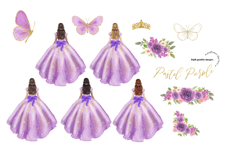 elegant-pastel-purple-princess-dress-clipart-purple-flowers-clipart