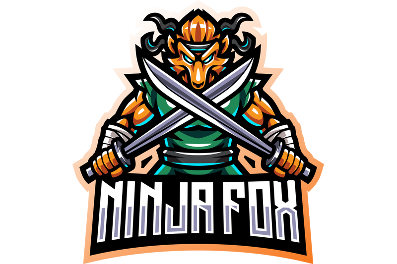 ninja-fox-esport-mascot-logo-design