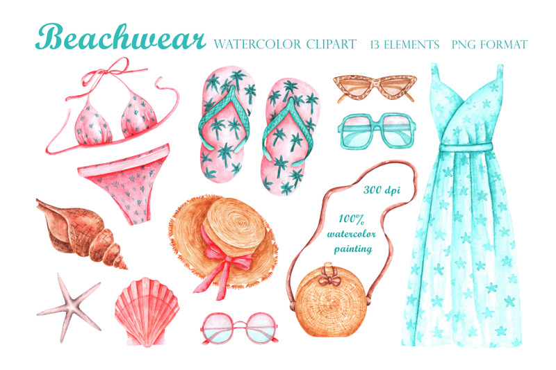 beachwear-watercolor-clipart-summer-women-039-s-clothing-clipart