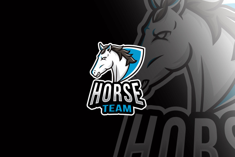 horse-team-esport-logo-template