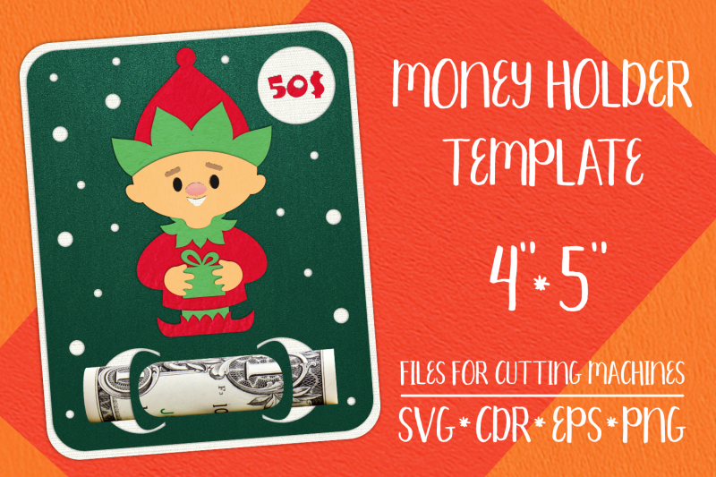 christmas-elf-card-money-holder-template