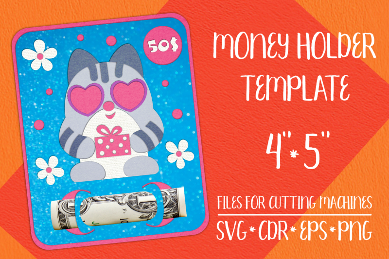 cat-birthday-card-money-holder-template