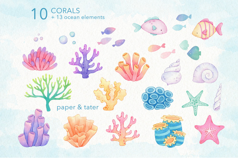 coral-and-seaweed-watercolor-clipart-underwater-scene-png