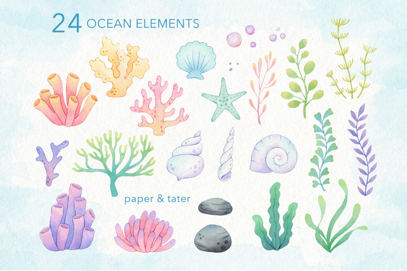 watercolor-sea-animals-clipart-cute-ocean-baby-animals-png
