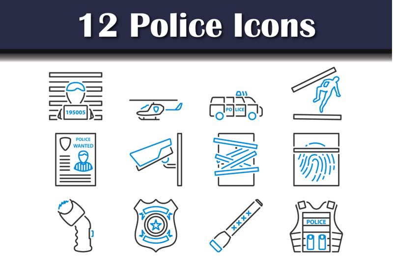 police-icon-set