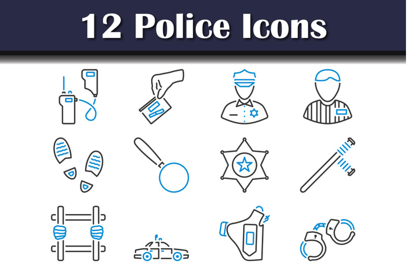 police-icon-set