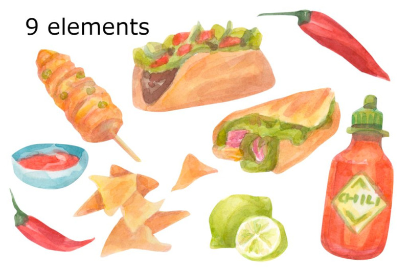 watercolor-mexican-food-clipart-taco