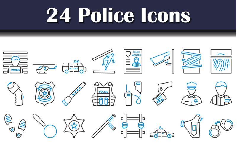 police-icon-set