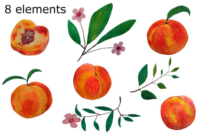 peach-watercolor-clipart