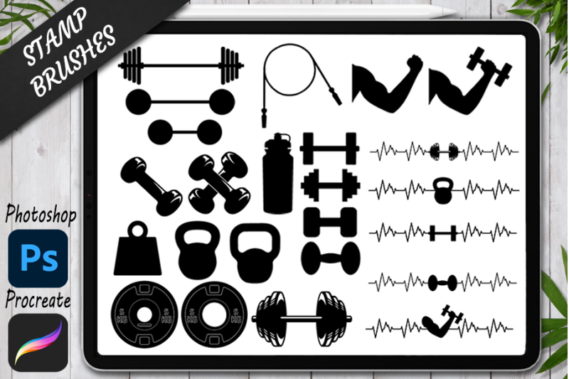 weights-stamps-brushes-for-procreate-and-photoshop-procreate-stamp
