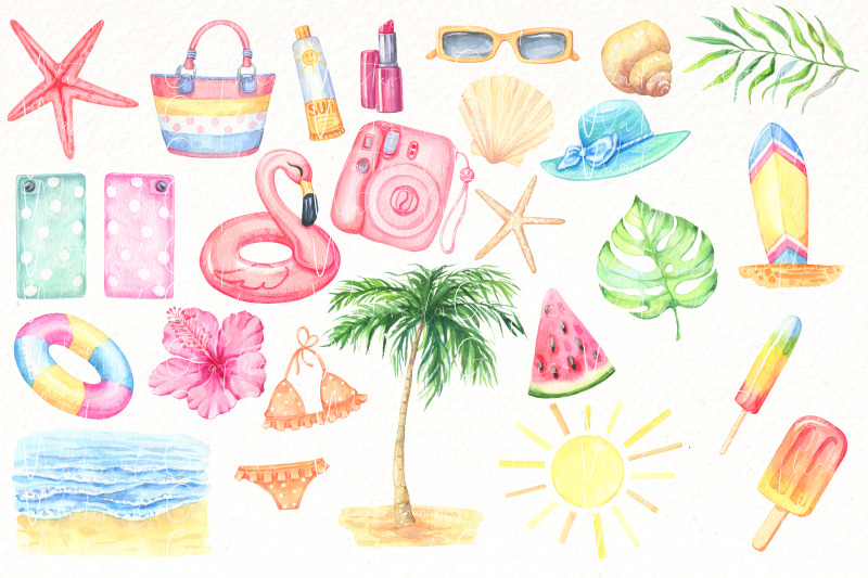 summer-watercolor-clipart-beach-png-bundle-friends-png