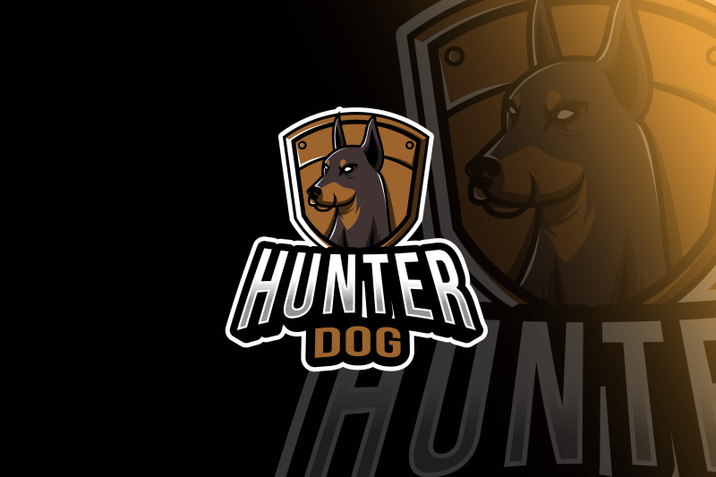 hunter-dog-esport-logo-template