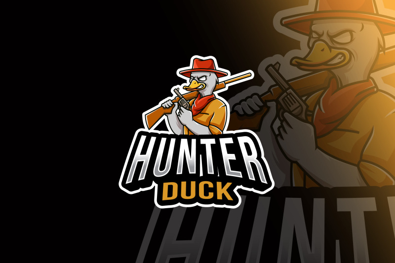 hunter-duck-esport-logo-template