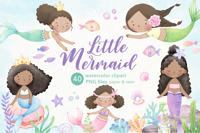 cute-mermaids-watercolor-clipart-mermaid-png