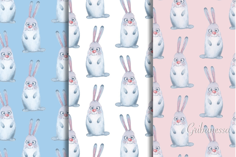 watercolor-seamless-pattern-with-cartoon-bunny
