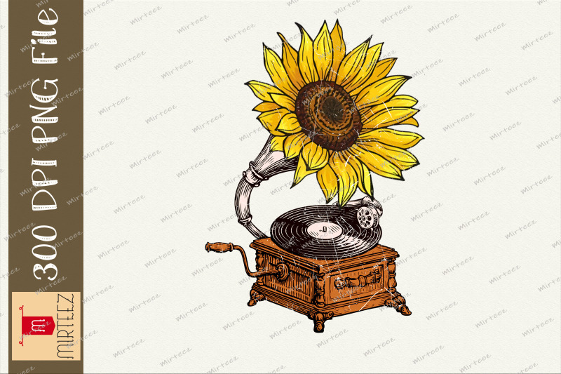 sunflower-speaker-vintage-creative-png