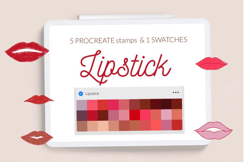 lipstick-procreate-procreate-lips-procreate-stamps-makeup-procreate
