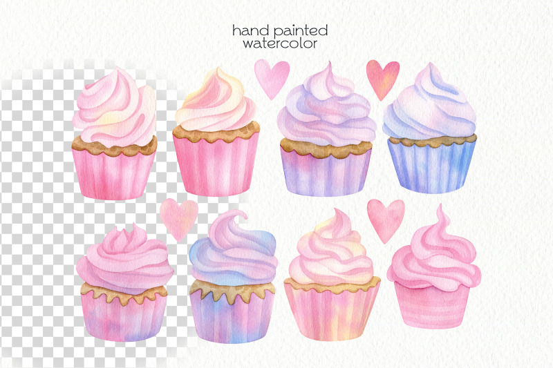 watercolor-cupcakes-clipart-png-files