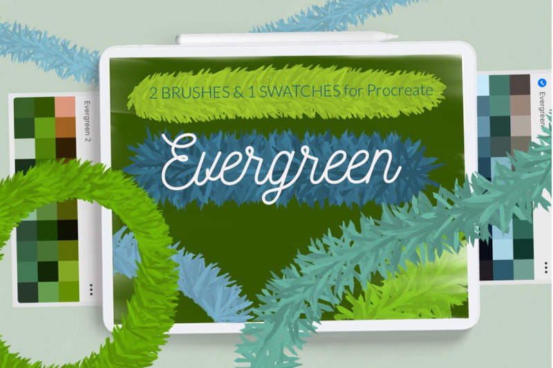 evergreen-color-palette-christmas-tree-holiday-brushes