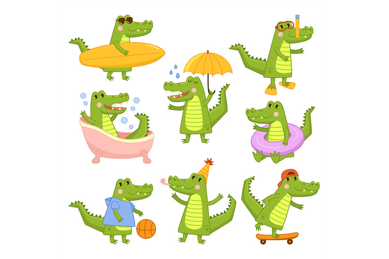 cartoon-alligator-cool-green-crocodile-surfer-and-diver-takes-bath-a