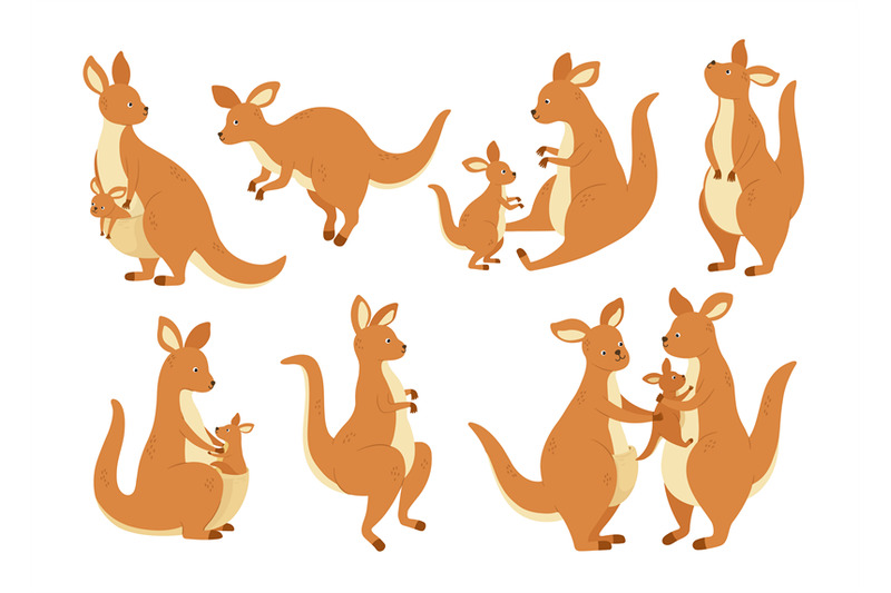 cartoon-kangaroo-family-mother-wallaby-with-baby-in-bag-australia-ma