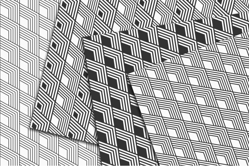 seamless-geometric-vector-patterns-rhombuses-digital-paper