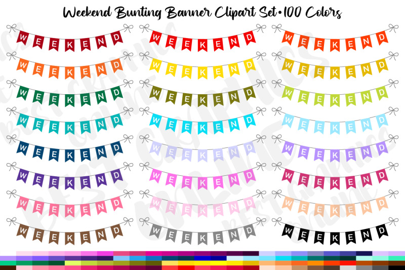 weekend-bunting-banner-planner-clipart-weekend-banners-png