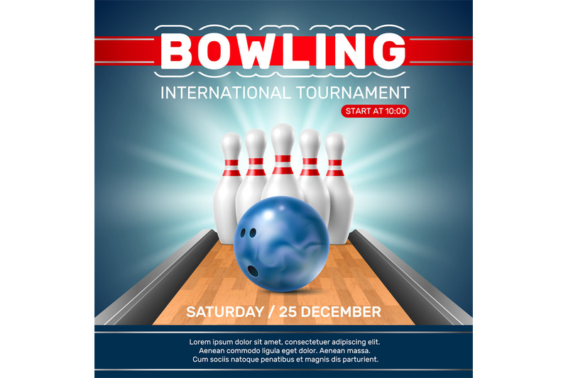 realistic-bowling-club-poster-tournament-invitation-ball-pins-on-al