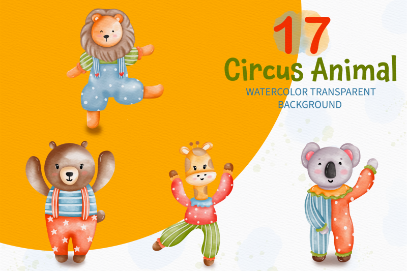 watercolor-circus-clipart-circus-animals