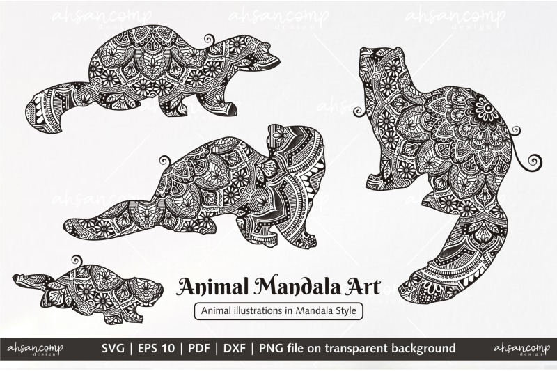 animal-mandala-art-boho-style-elements