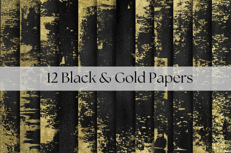black-foil-and-gold-papers