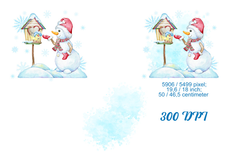 watercolor-snowman-clipart-christmas-clipart-xmas-winter-illustrations