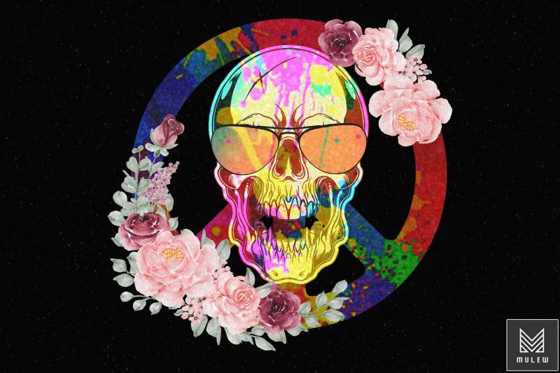 skull-floral-hippie-gypsy-skeleton