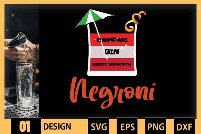 negroni-cocktail-poster-bartender